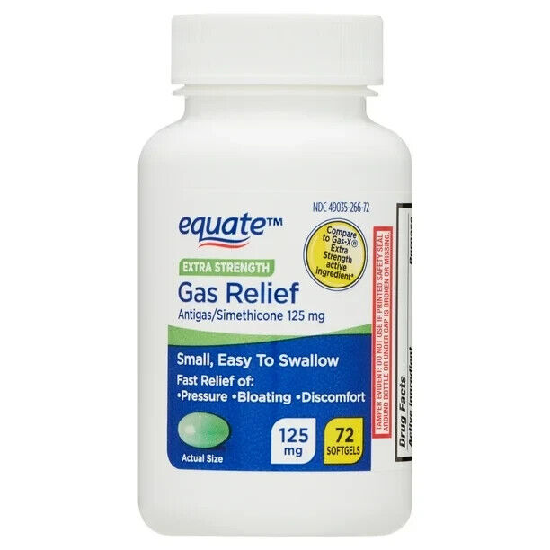 Gas X Comparison Equate Extra Strength Gas Relief Simethicone 125mg