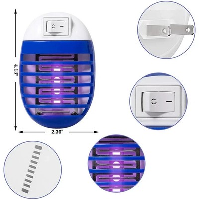 6 Pack Bug Zapper Indoor Fly Traps, Electronic Mosquito Zapper with LED Light