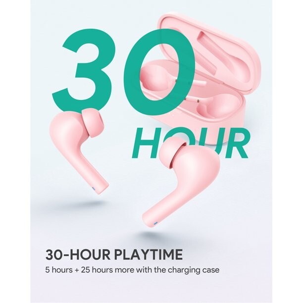 AUKEY True Wireless Earbuds, EP-T21S,  Immersive Sound Noise Cancelling, PINK