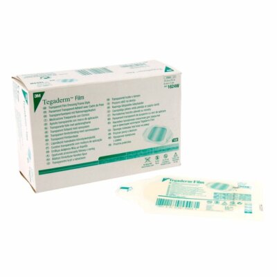 *100-Pack* 3M Tegaderm Film Transparent Dressing Sterile 1624W