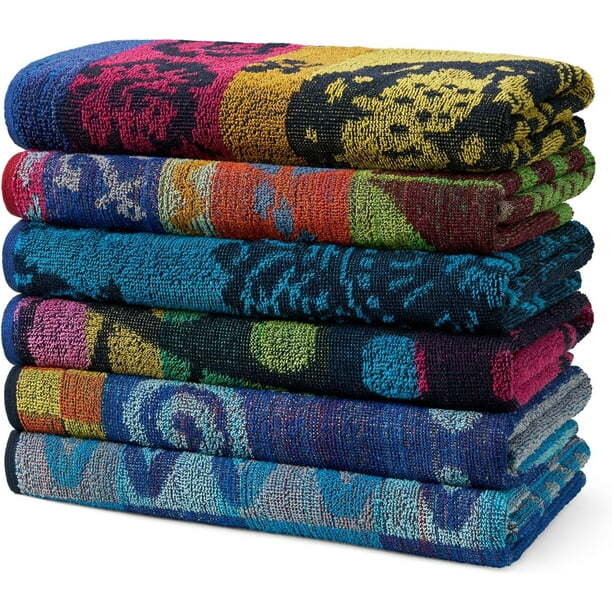 - 6 Pack Terry Beach & Pool Towel of Assorted Colors - 30In X 60In