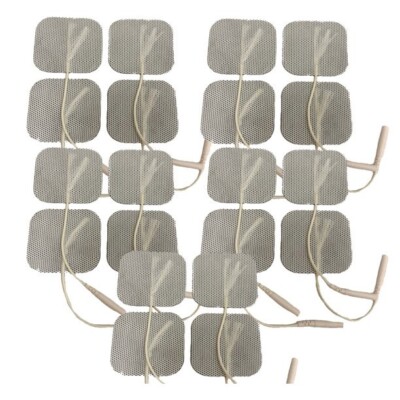 20 Replacement Pads for Massagers / Tens Units electrode pads2x2Inch White Cloth