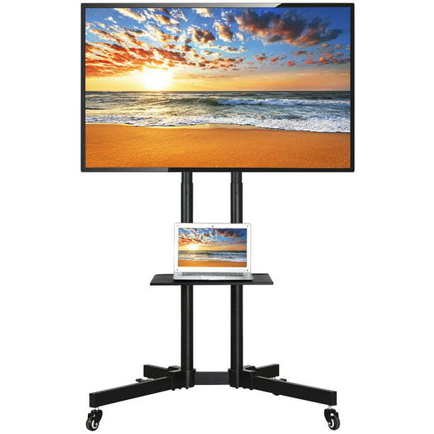 Rolling Tv Cart For Flat Panel Tvs Up To 75''