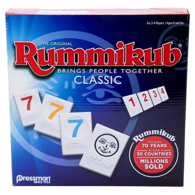 Rummikub by Pressman - Classic Edition - The Original Rummy Tile Game, Blue
