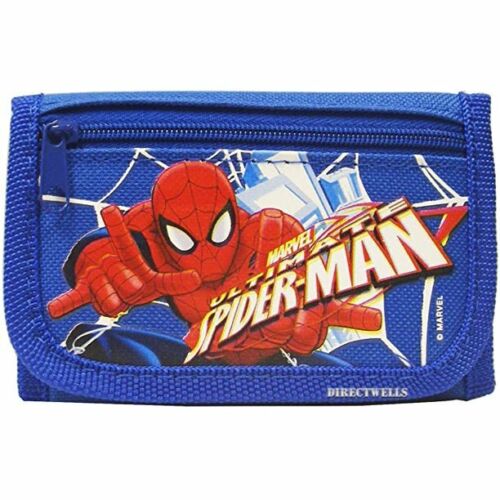 Marvel Ultimate Spiderman Kids Tri-Fold Wallet Coin Holder Bag [Blue]