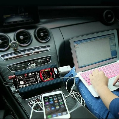 6000W Power Inverter DC 12V to AC 110V /120V Car Sine Wave Converter Dual USB