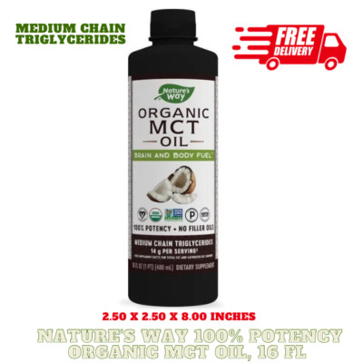 Nature's Way 100% Potency Organic MCT Oil, 16 fl oz