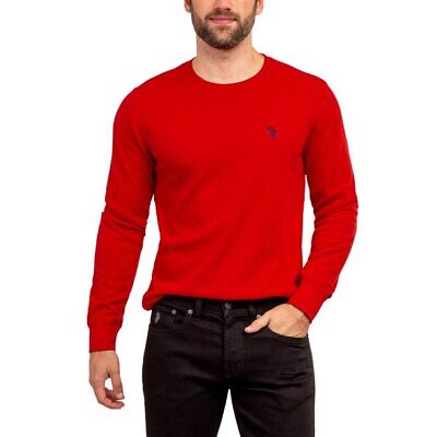 New w/Tags US Polo Assn Men's Thermal Pullover Long Sleeve Red Gray Oatmeal