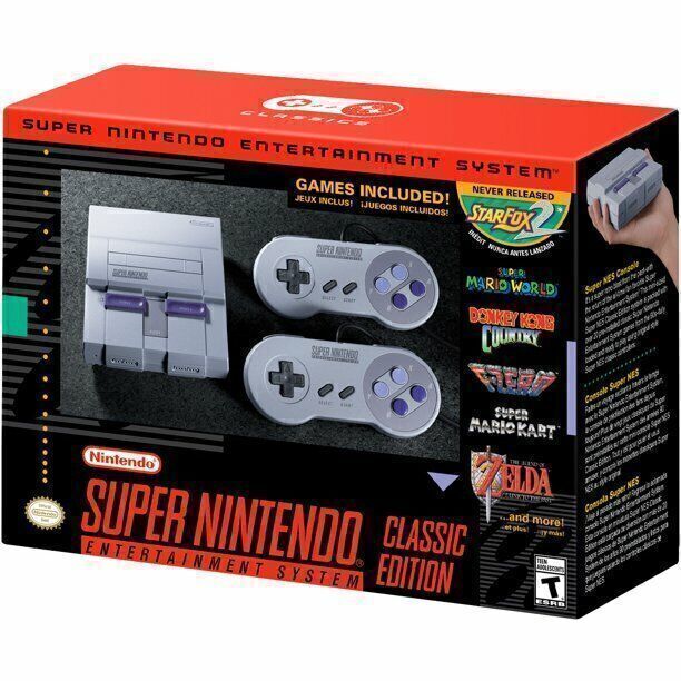 Super Nintendo Classic Mini Entertainment System SNES Included 21 Games