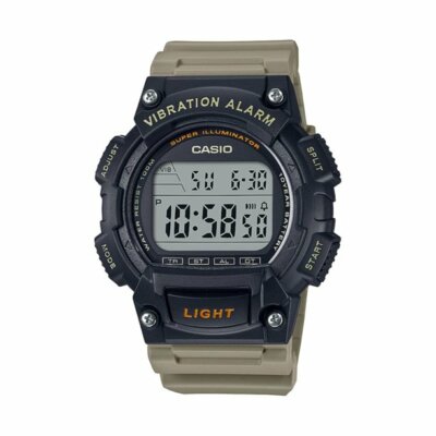 Casio W736H-5AV, часы с подсветкой, таймер обратного отсчета, секундомер, вибросигнал