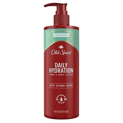 Old Spice Daily Hydration Hand & Body Lotion for Men, Pure Sport with Citrus Sce