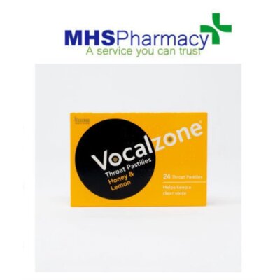 Vocalzones 24 Throat Pastilles Honey Lemon