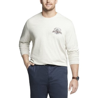 IZOD Мужская футболка с короткими рукавами и рисунком Big & Tall Big Saltwater, ярко-белая,