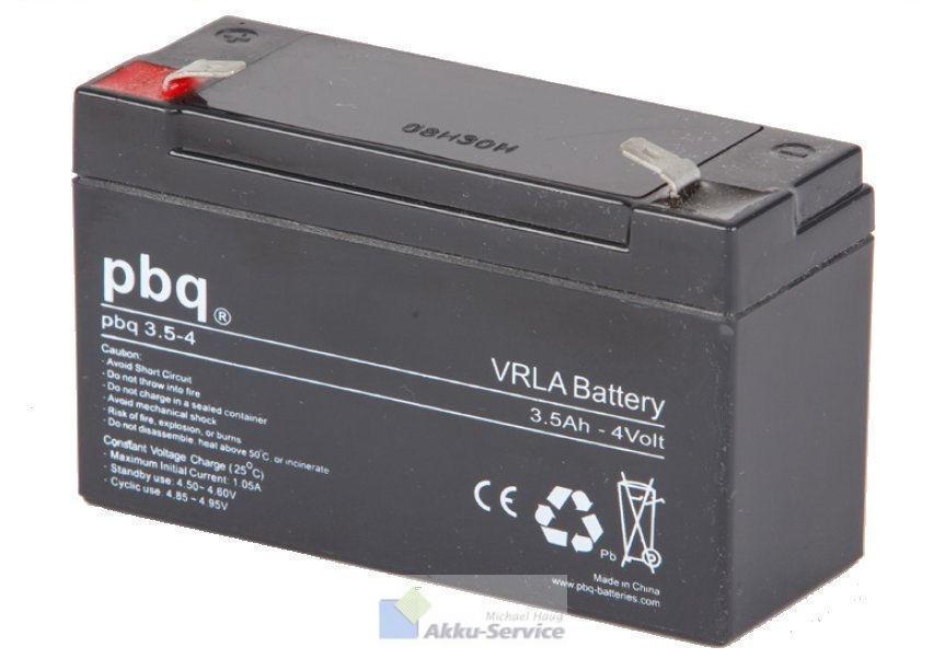 pbq 3.5-4 4V 3,5Ah kompatibel Sonnenschein A504 3,5S Akku Handlampe