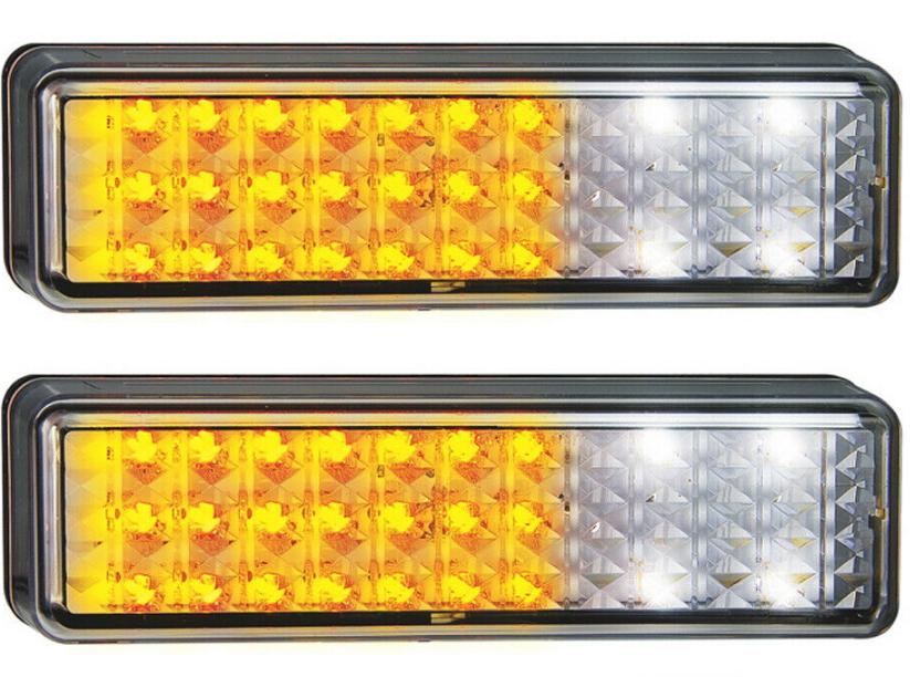 Set Of 2 LED Bullbar Front Indicator & Park Lights suits Most ARB Bull