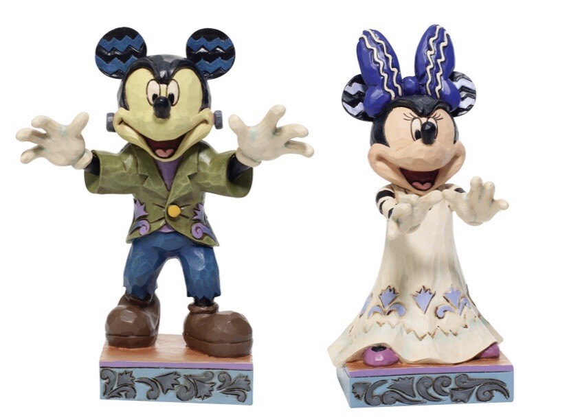 Mickey Mouse as Frankenstein Jim Shore Figurine 6007077 & Minnie