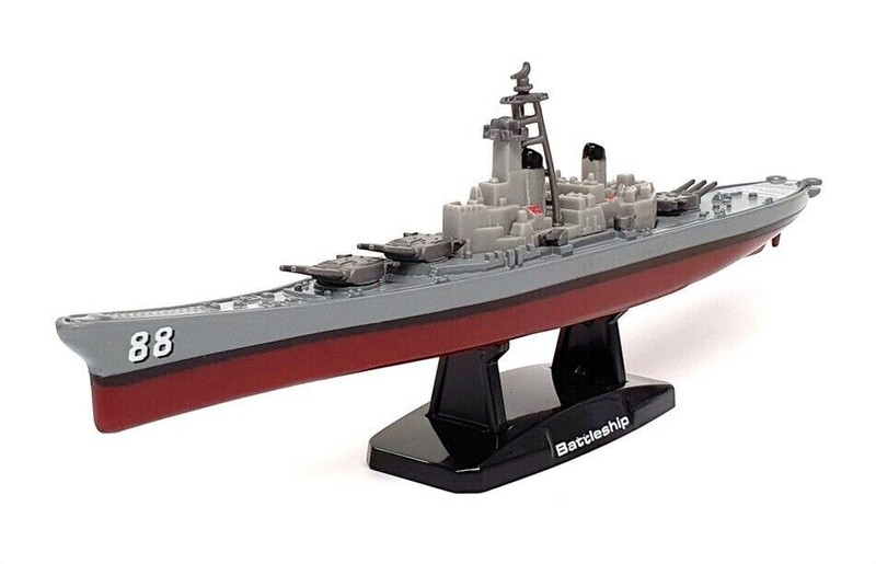 USS Navy Battleship 9" Diecast Model Toy Ship with Helicopter