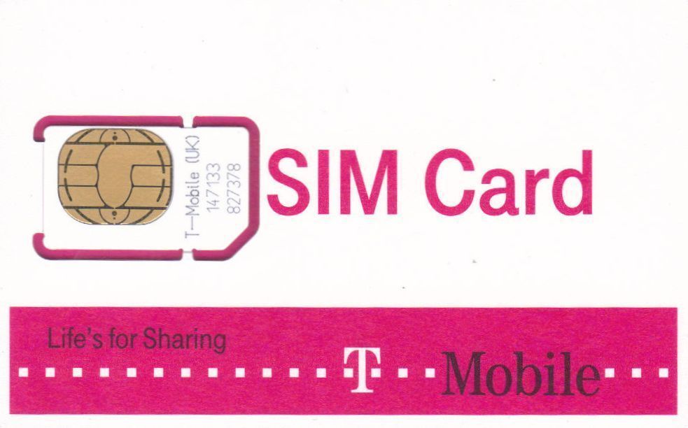 T-Mobile Celular pré-pago cartões Sim