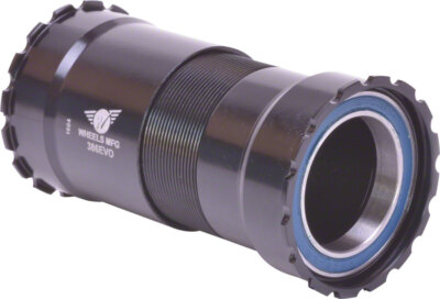 Wheels Manufacturing 386EVO Bottom Bracket with ABEC-3 Bearings, Black Cups