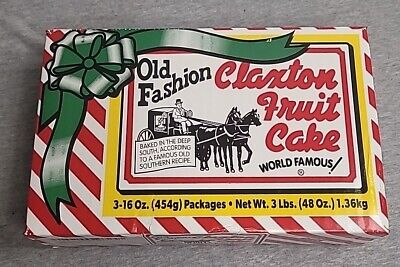 3Pack Claxton Fruit Cake 3x 1Lb Regular Size Old Fashion 