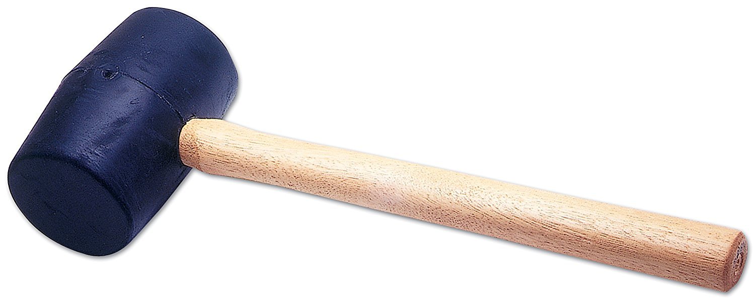 Martello Testa In Gomma Mazzuola Mazzetta Manico Legno 500g dfh