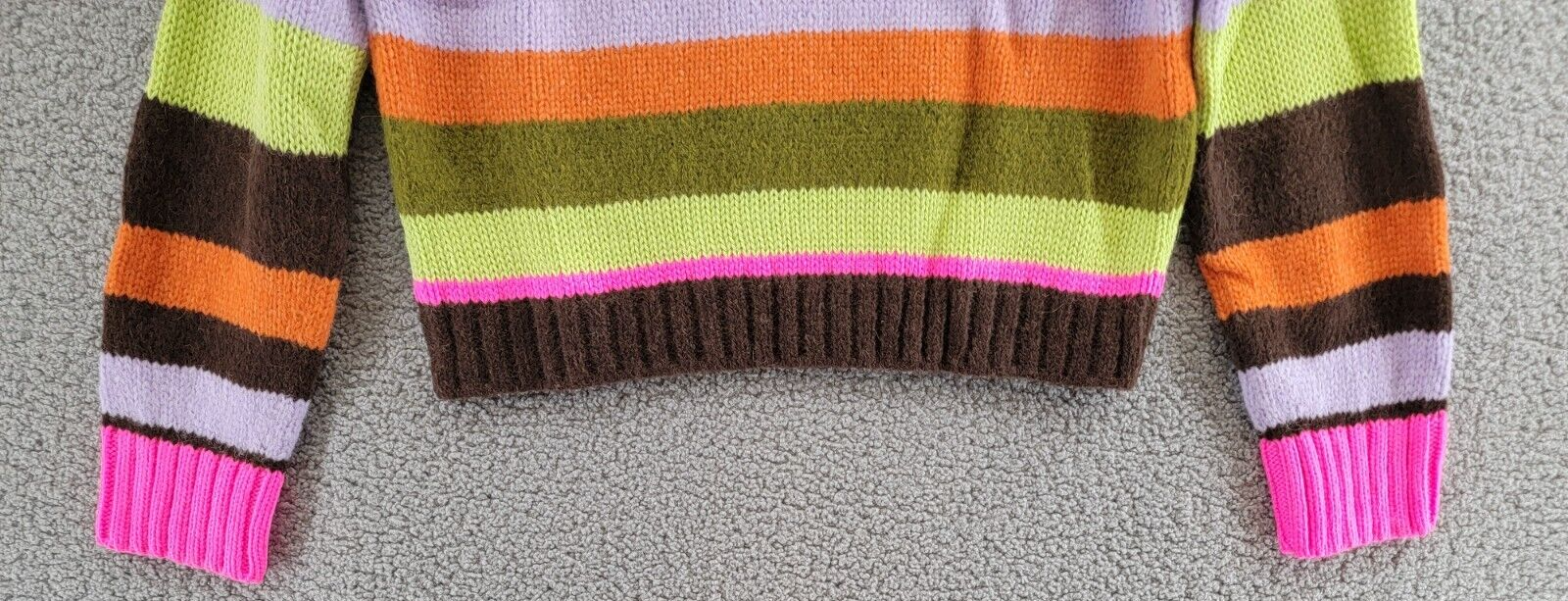 Velvet by Graham & Spencer Nessie Striped Sweater Women's S Multi Crew Neck L/S - Picture 4 of 16