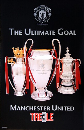 Manchester United FC ULTIMATE GOAL 1999 Treble Trophies