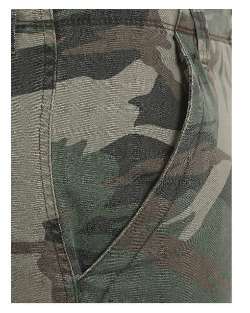 Men's Wrangler Relaxed Fit Cargo Shorts w/ Stretch Green Brown Camo CHOOSE SIZE