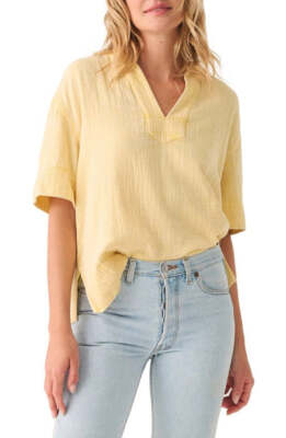 Faherty Dream Organic Cotton Gauze Wren Top 5D 2690