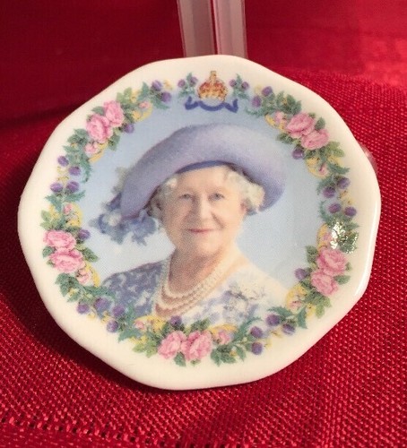 Miniature Queen Mother Plate | Fine English Bone China | Woman of the Century