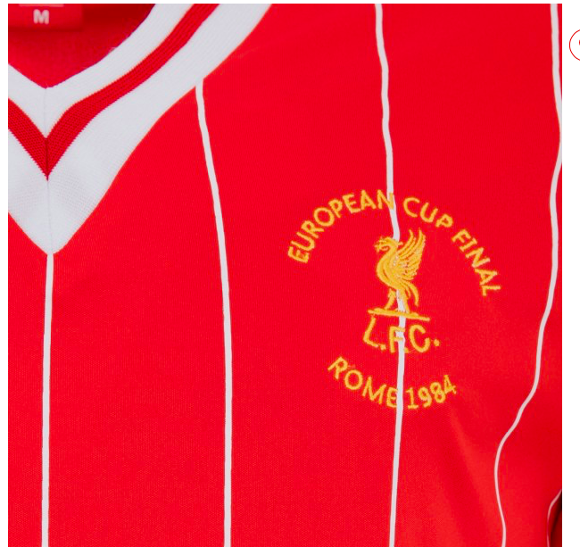 LFC RETRO ROME 1984 SHIRT RED SIZE MEDIUM STYLE A7963 LIVERPOOL FOOTBALL CLUB