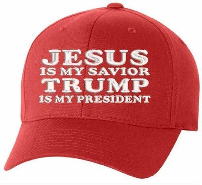 Jesus is my savior Trump is my President Flex Fit Embroidered Hat-Free Shipping