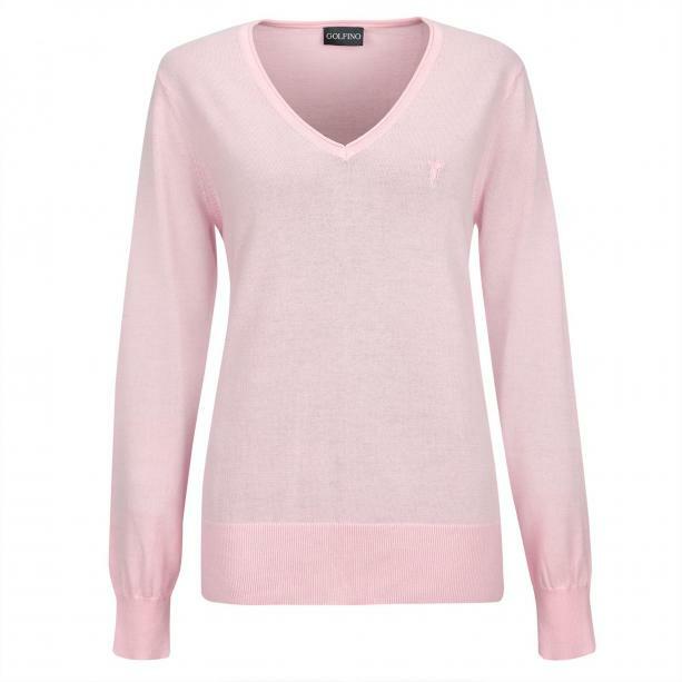 Golfickers V neck Pullover XL 未使用品 NWT Golfino Ladies ANITA V-Neck PULLOVER 4318021 399 Pink 2