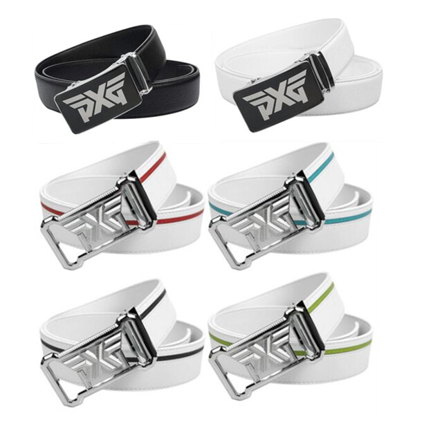 Belt Around Square Buckle Colour Leather Pu Belt Men Us - Black/white