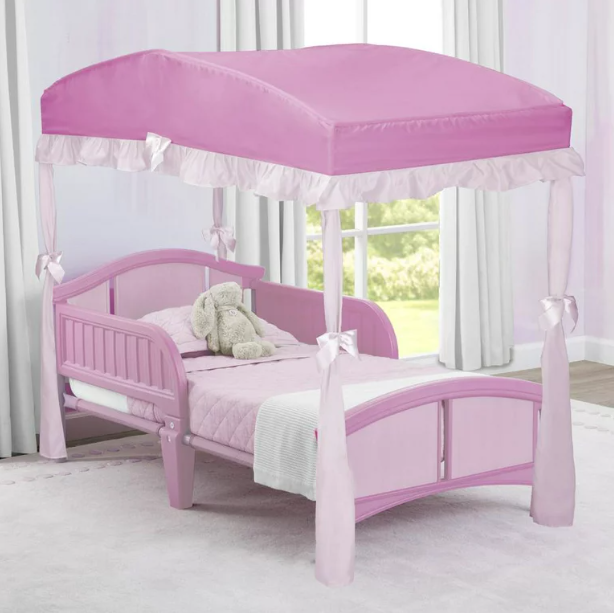 Toddler Canopy for Kids Bed White Pink Children's Room for Little Kids Girls NEW