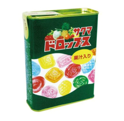 Sakuma Drops fruit candy Green color Can 120g from Japan