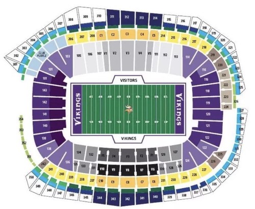 2 Minnesota Vikings Tickets Vs Miami Dolphins Sunday December 16, 2018 @ Noon