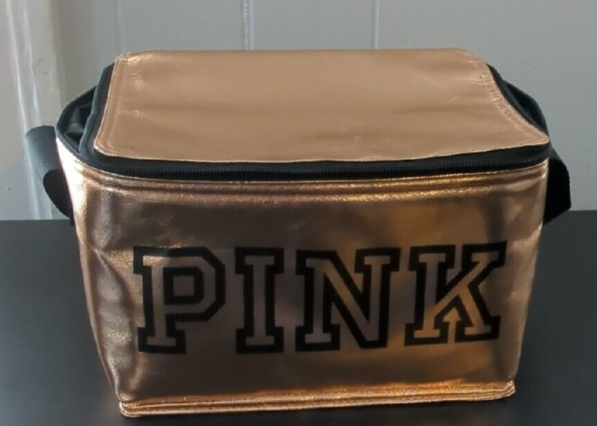 Victoria's Secret PINK Mini Cooler Rose Gold Insulated Lunch Bag