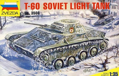 Zvezda T-60 Soviet Luce Serbatoio Russo più Leggero Panzer 1:3 5 Modello Kit Kit