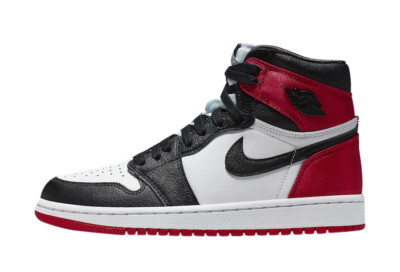 Nike Women's Air Jordan I 1 High OG Satin Black Toe White Varsity Red CD0461-016