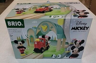 Brio 32270 Mickey Mouse Record & Play Station 3+ NEW Battery Operated 4 Pieces