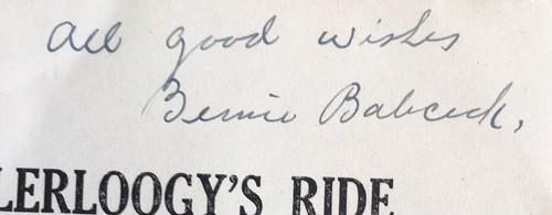 Hallerloogy 1943 book by Bernie Babcock signed By Author Arkansas