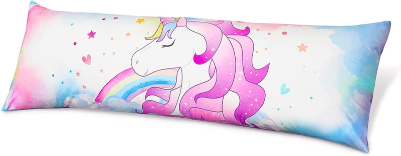 Cover, Unicorn Body Pillow Pillowcase With Zipper 20"x54" Ve