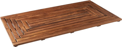 Garden Indoor Outdoor Bedroom Shower, Spa, Door Mat in Solid Teak Wood, 36'' X 20