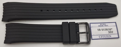 Watch Strap Citizen 59-S53816 B620-S112745 Eco Drive mm22 Bent Buckle PVD Black