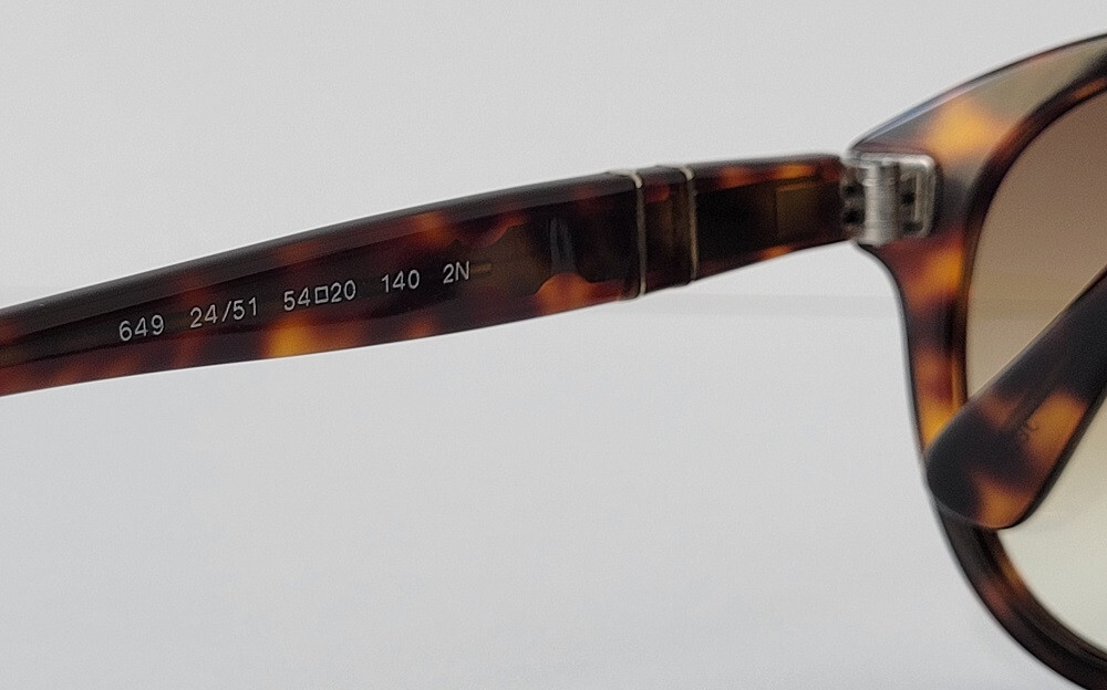 Pre-owned Persol 649 Sunglasses Havana Brown Gradient 24/51 Authentic Size 54m