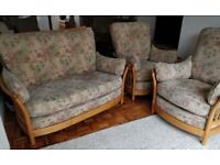 EERCOL Renaissance 3 Piece Suite. Model 1068. 2 x armchairs + sofa. Excellent condition.