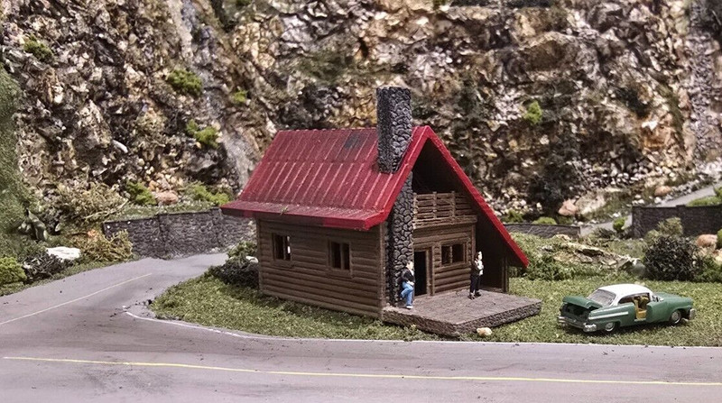 N scale Log Cabin House 1:160 Building