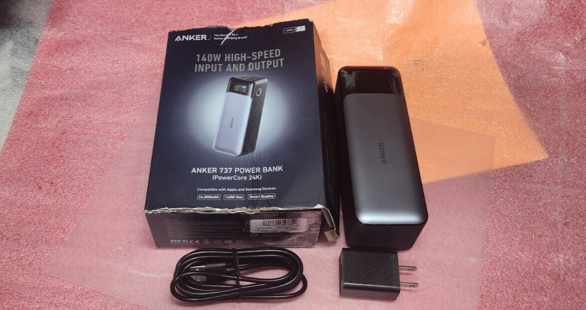 スマホアクセサリー Anker 737 Power Bank 140w Anker 737 Power Bank 140-watt portable charger — two USB-C