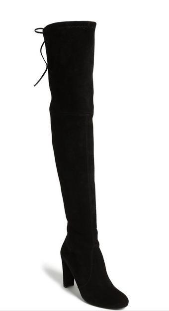 Pre-owned Stuart Weitzman $945  Hiline Over The Knee Black Suede 5 5.5 6 6.5 7.5 8.5 9.5 10 In Suede Black